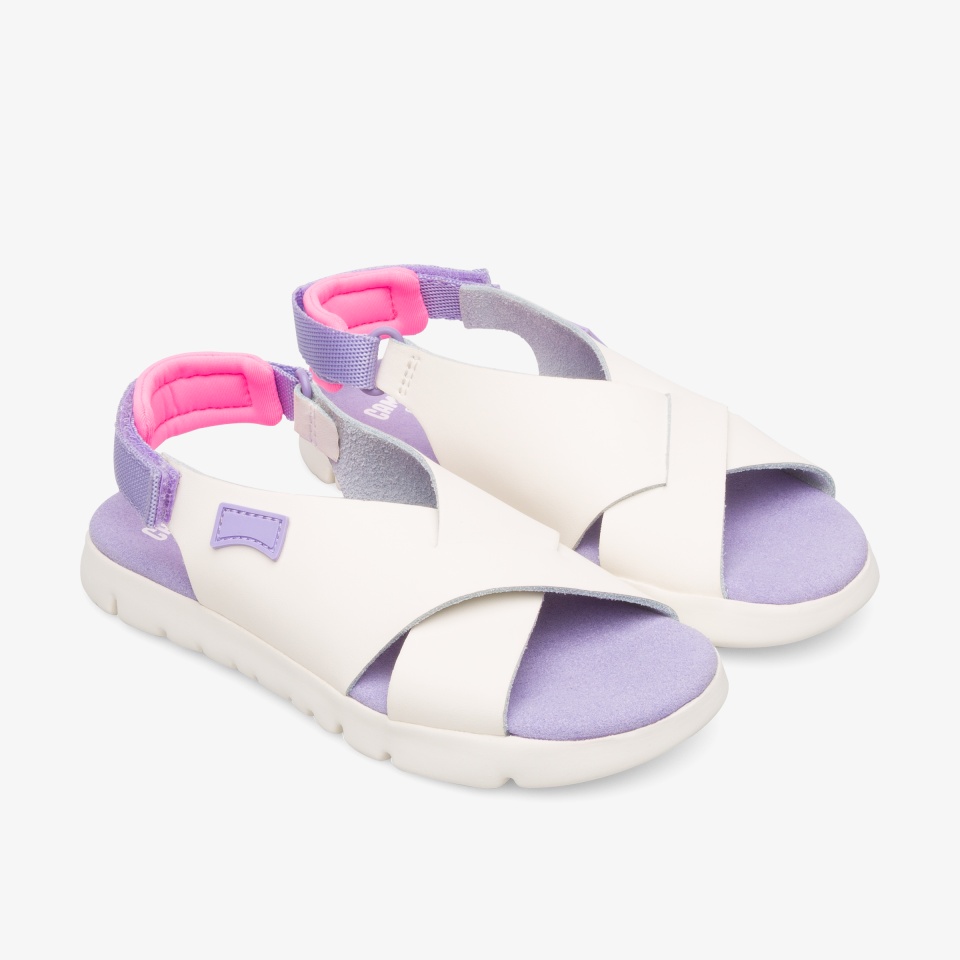 Sandalias Camper Oruga Niña - Beige/Moradas | Camper Online + 0371VRZUE